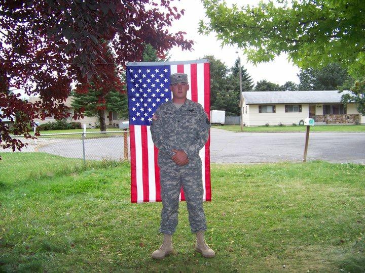 Topless Army Girlfriend Salutes