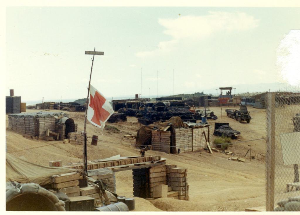 Mortar pit at LZ betty Vietnam