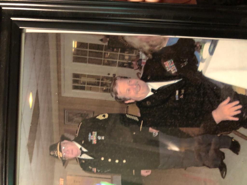 Receiving my award from Col. Martin